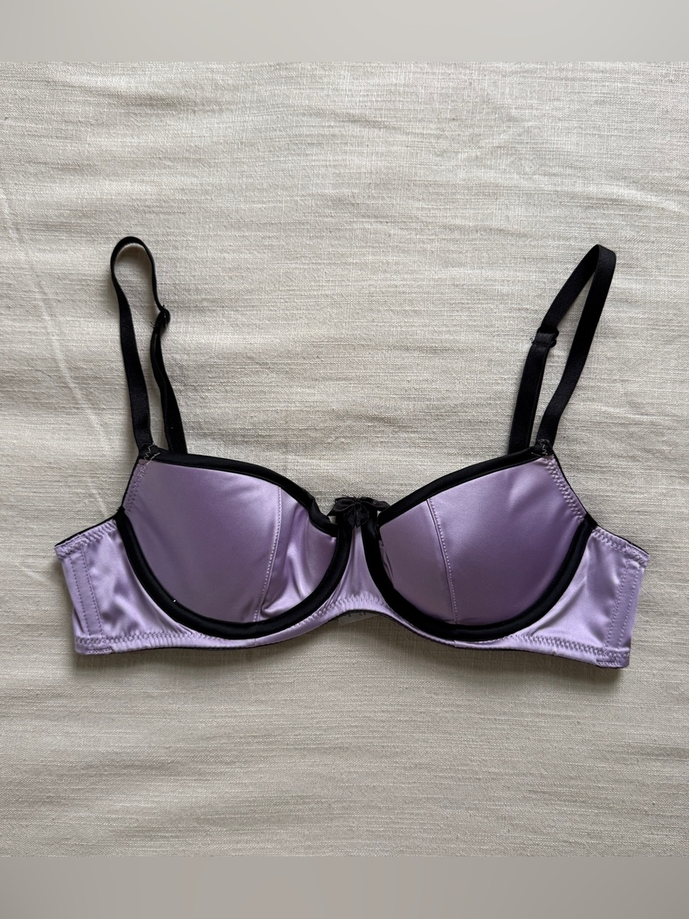 Y2k Vintage 2004 Chantal Thomass Victoria’s Secret Lilac Satin Balconette Bra 34